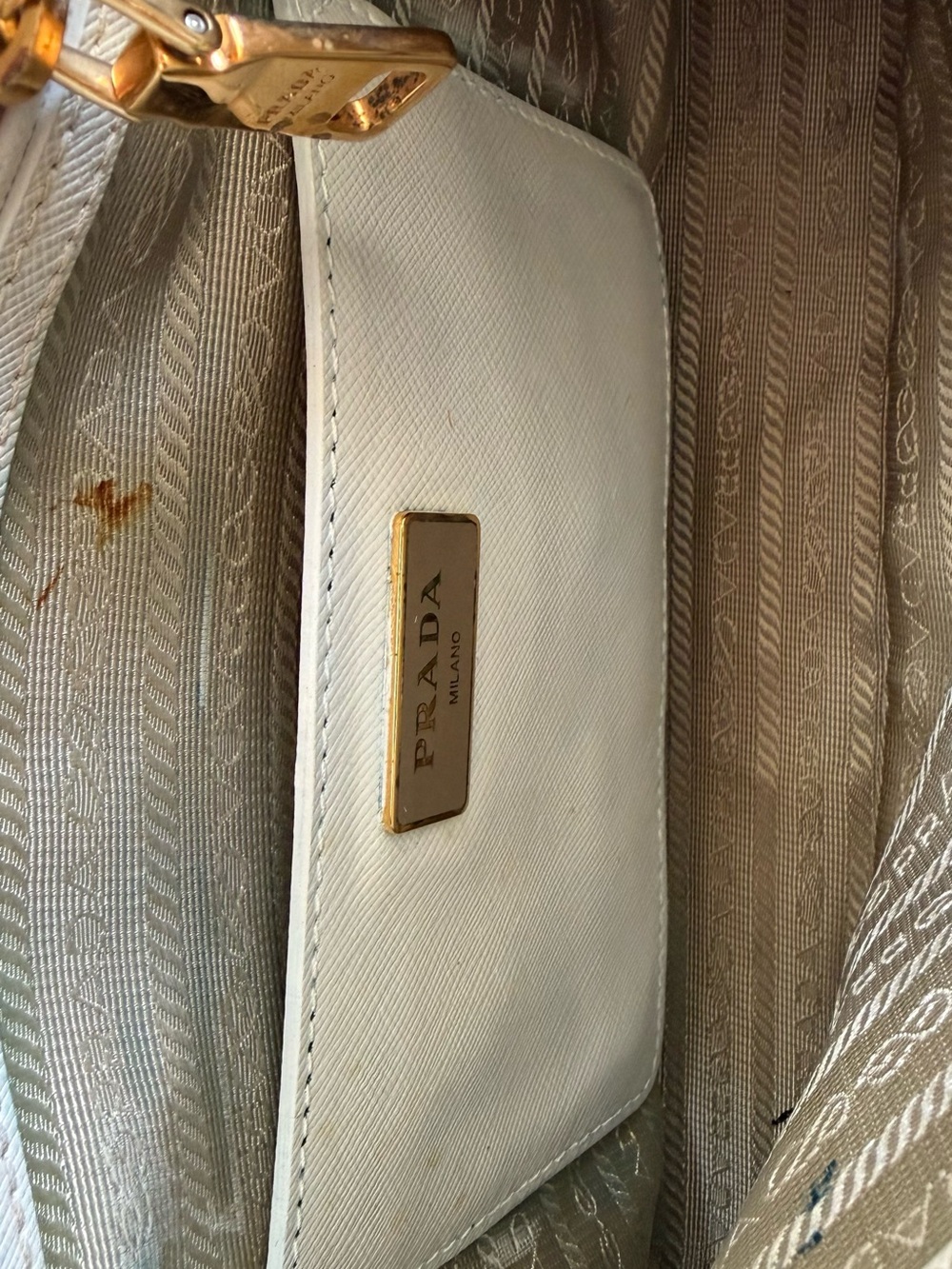 Prada BL0937 Blue Saffiano Leather 2-Way Top Handle Shoulder Bag - Picture 5 of 11